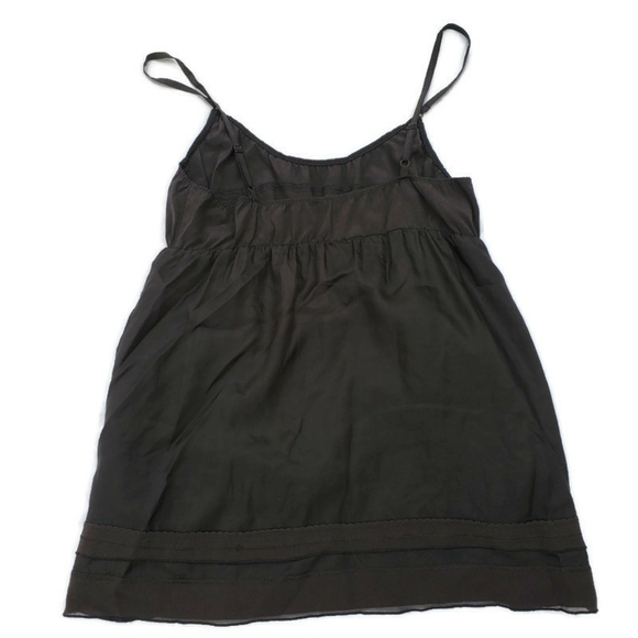 Vince Silk Pattern Empire Camisole Top Black XS - Picture 4 of 6